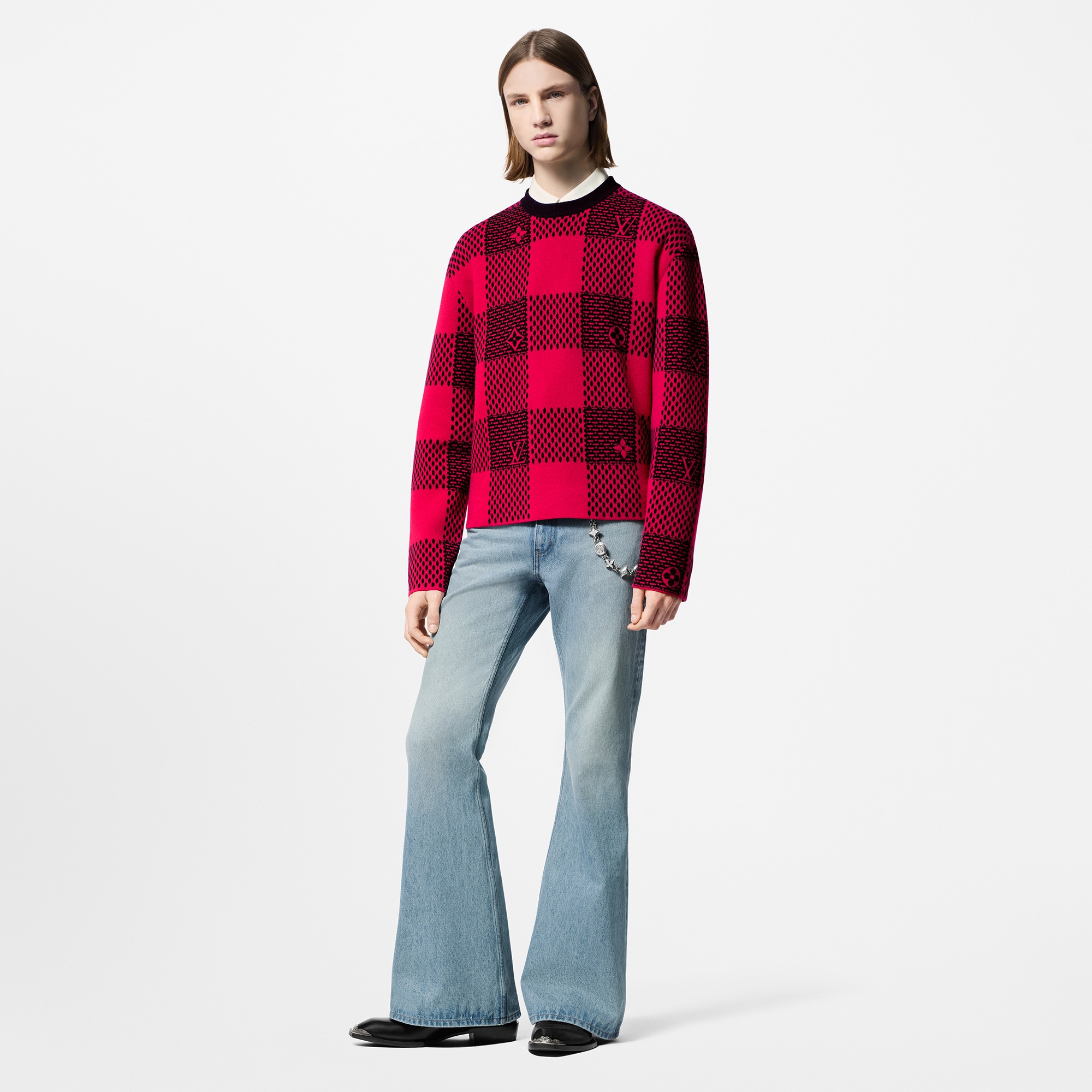 Damier Wool Crewneck  in Men