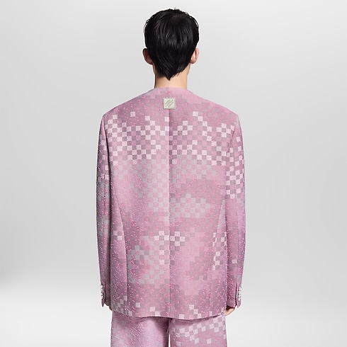 Damoflage Collarless Tweed Jacket in Men's Ready-to-Wear Blazers and Jackets collections by Louis Vuitton (Product zoom)