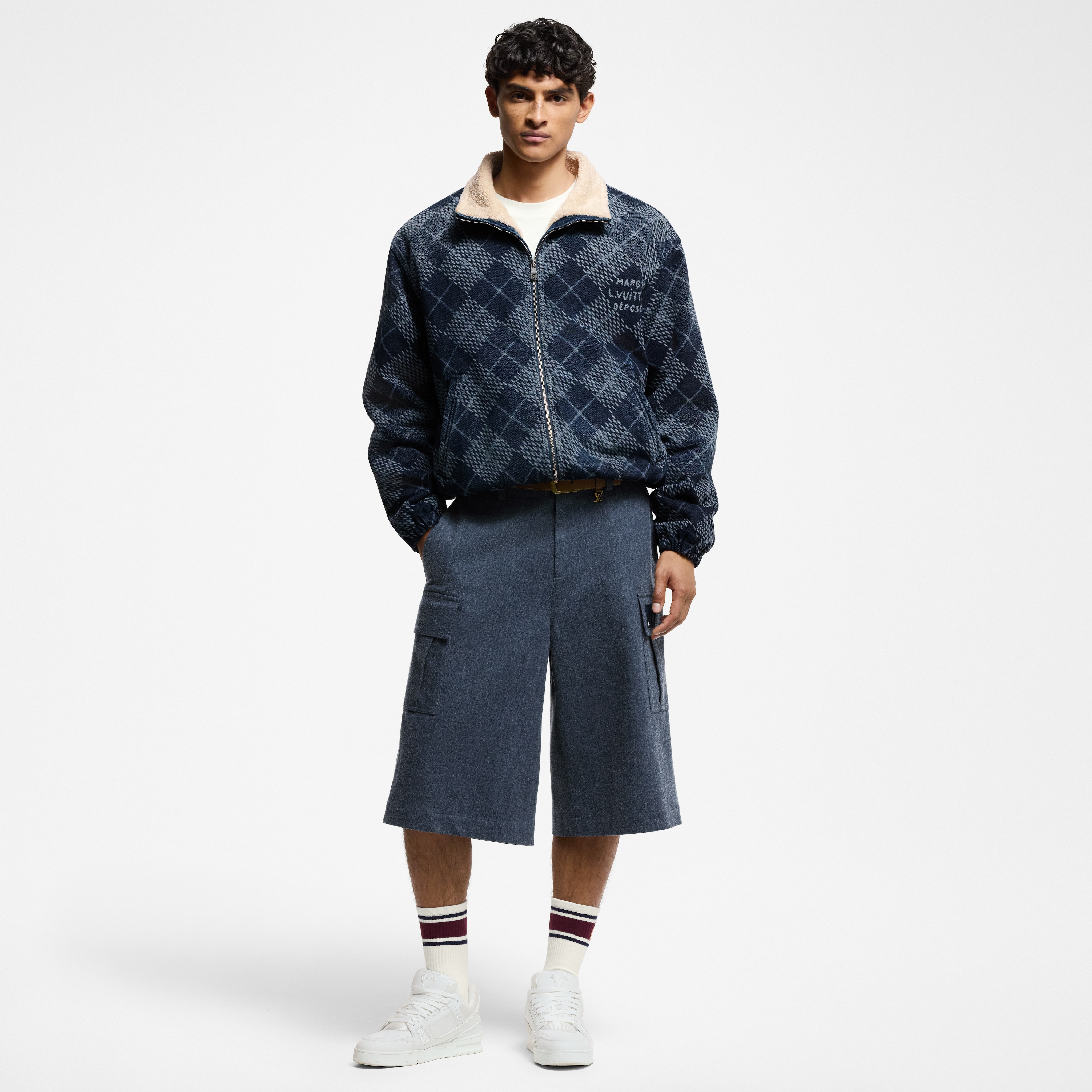 Denim Fleece Blouson  in Men
