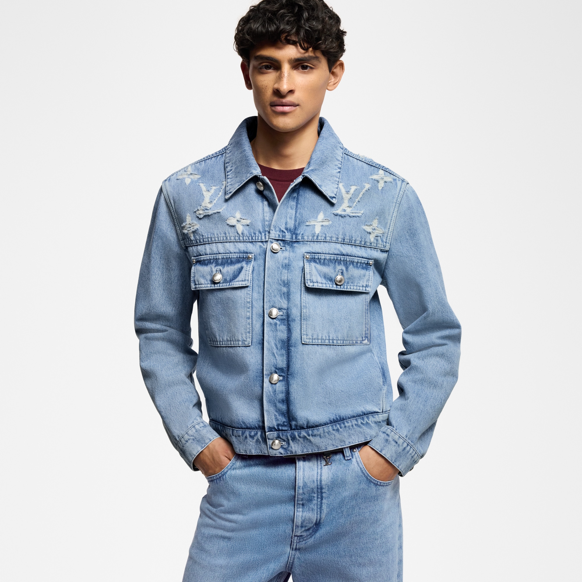 Denim Trucker Jacket  in Men