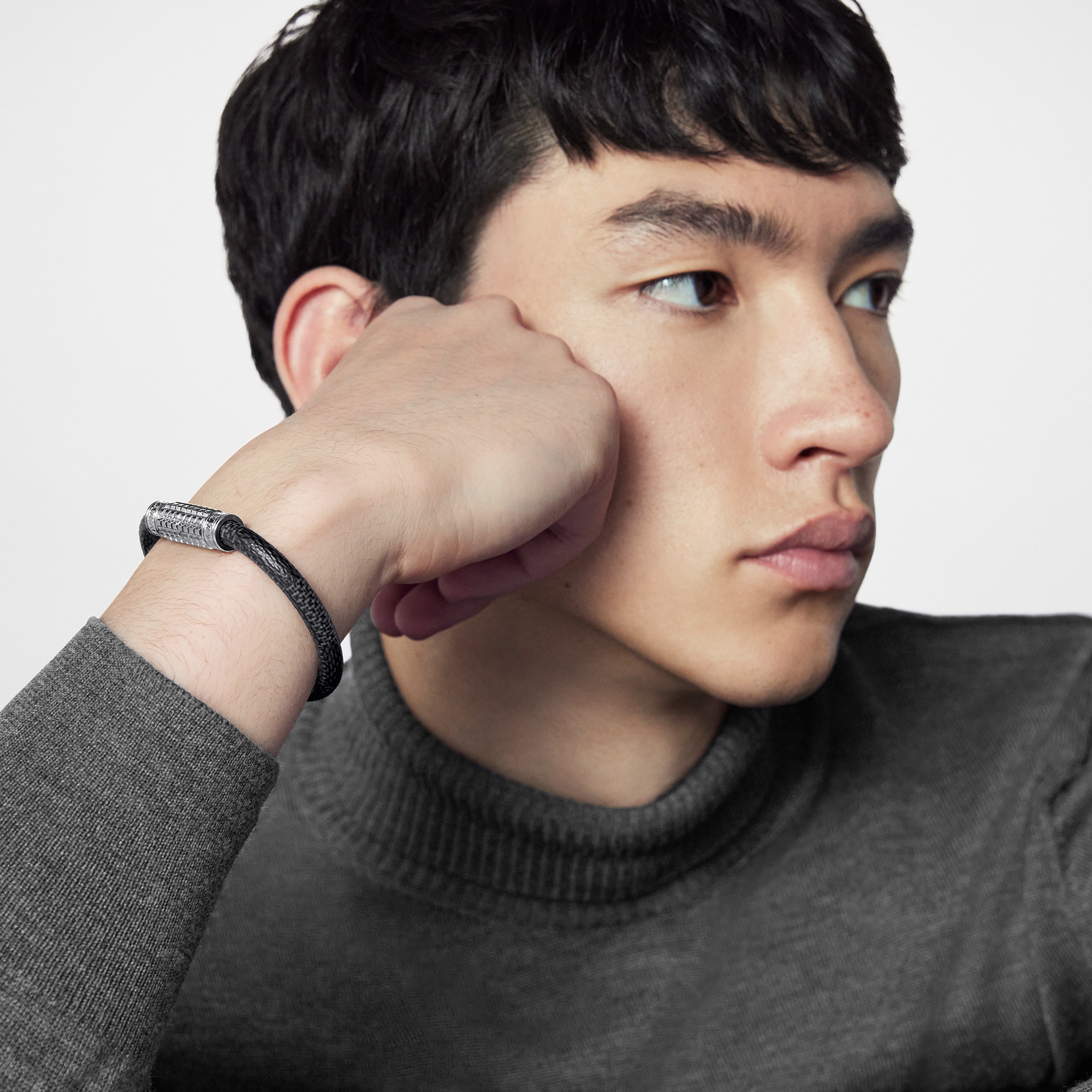 Digit Bracelet Damier Graphite in Men