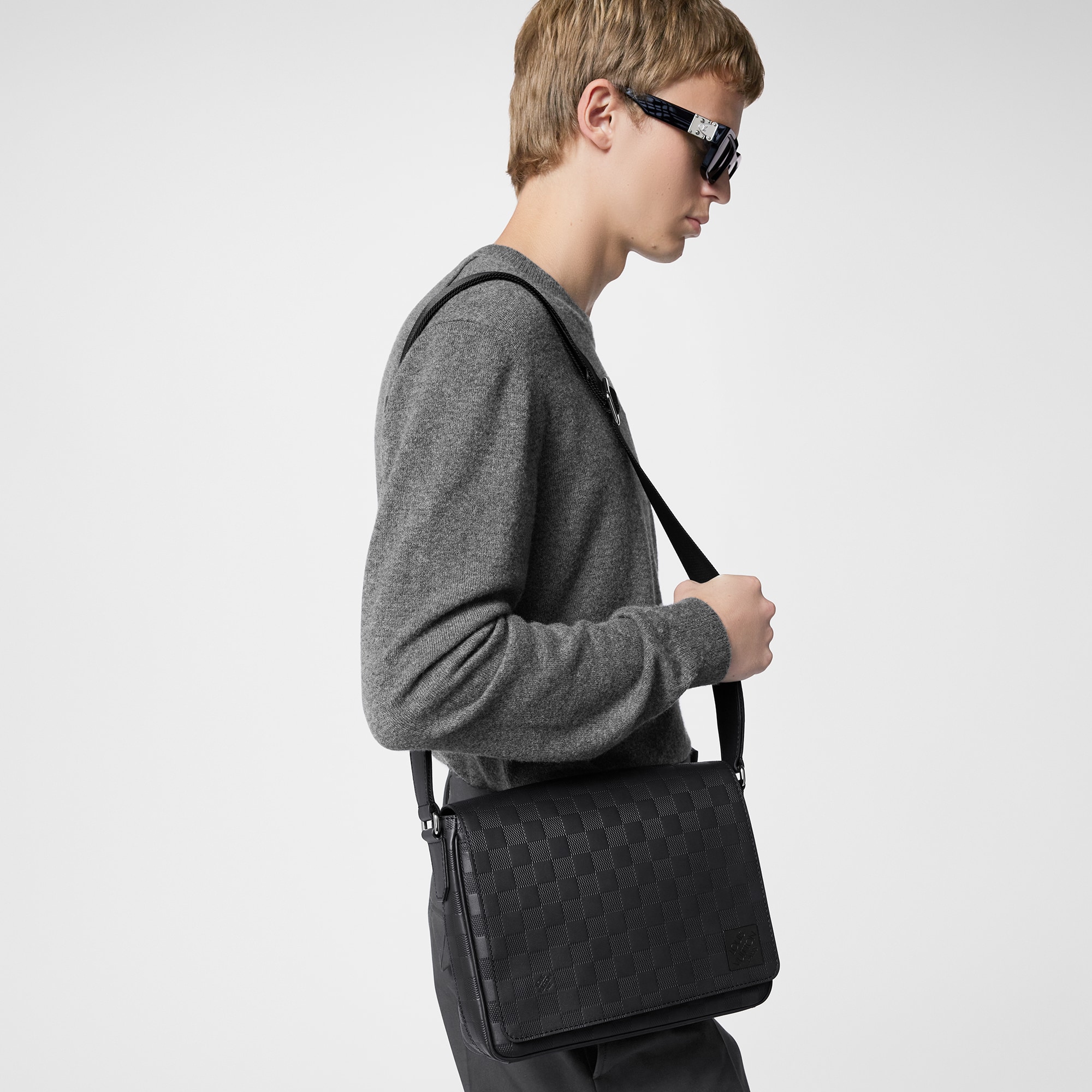 District PM Damier Infini Leather in Men