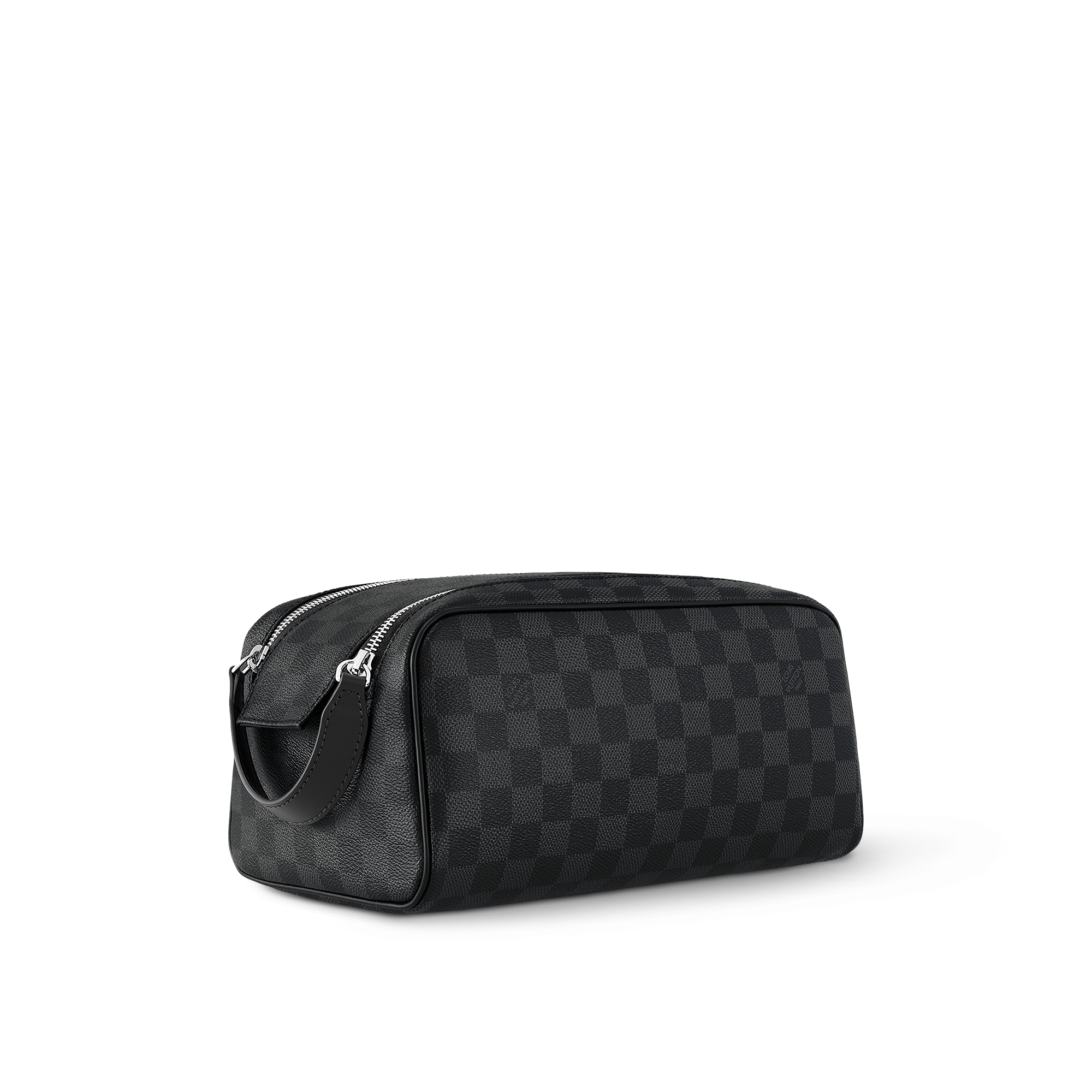 Dopp Kit Toilet Pouch Damier Graphite Canvas in Men