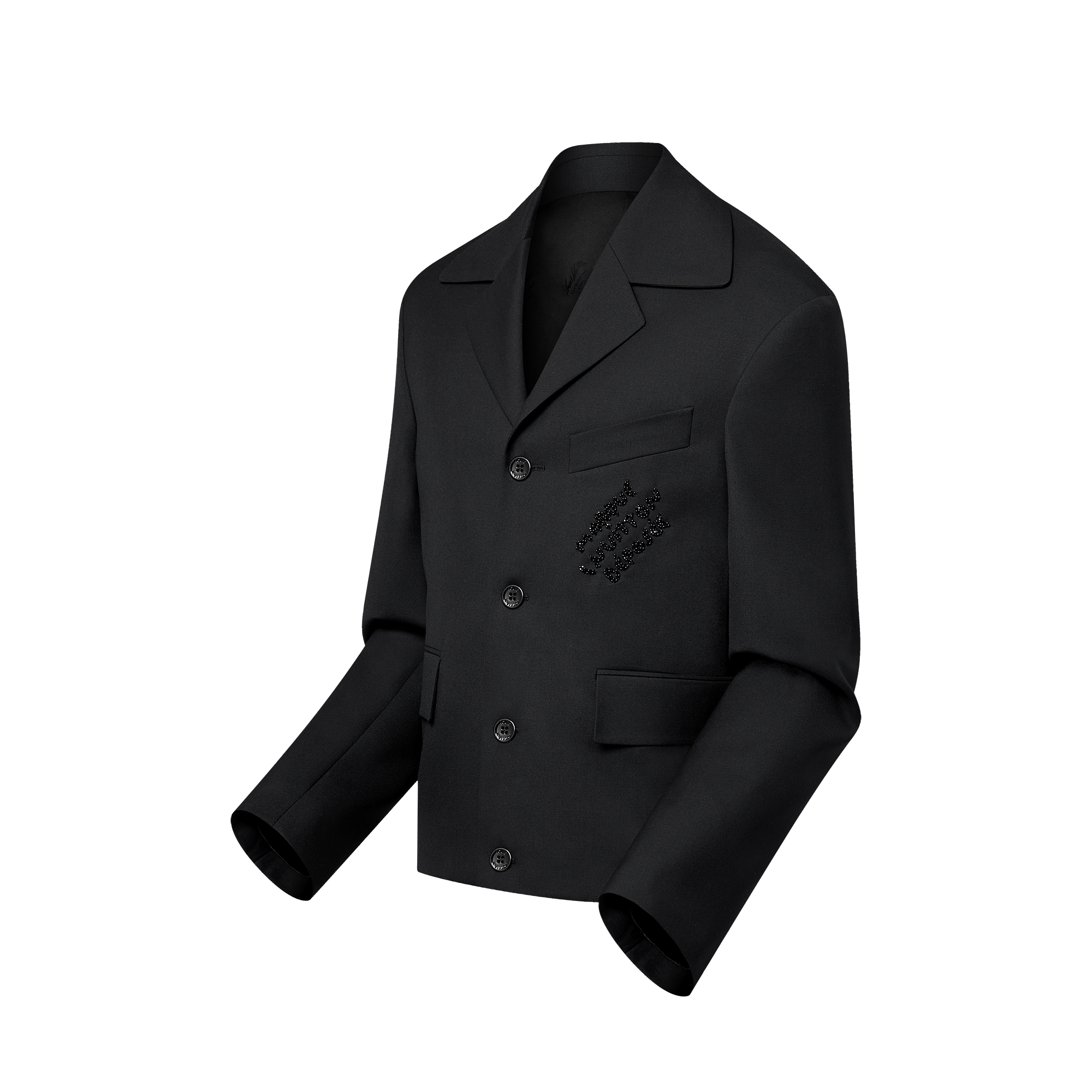 Double-Breasted Cashmere And Wool Blend Tailored Coat  in Men