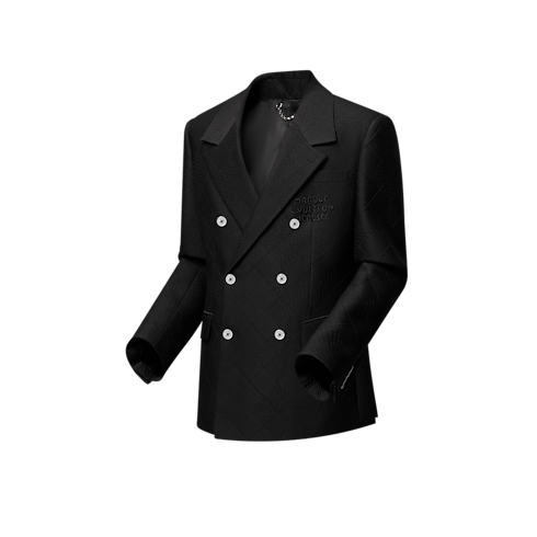 Double-Breasted Wool-Silk Blend Tailored Jacket in Men's Ready-to-Wear Blazers and Jackets collections by Louis Vuitton (Product zoom)