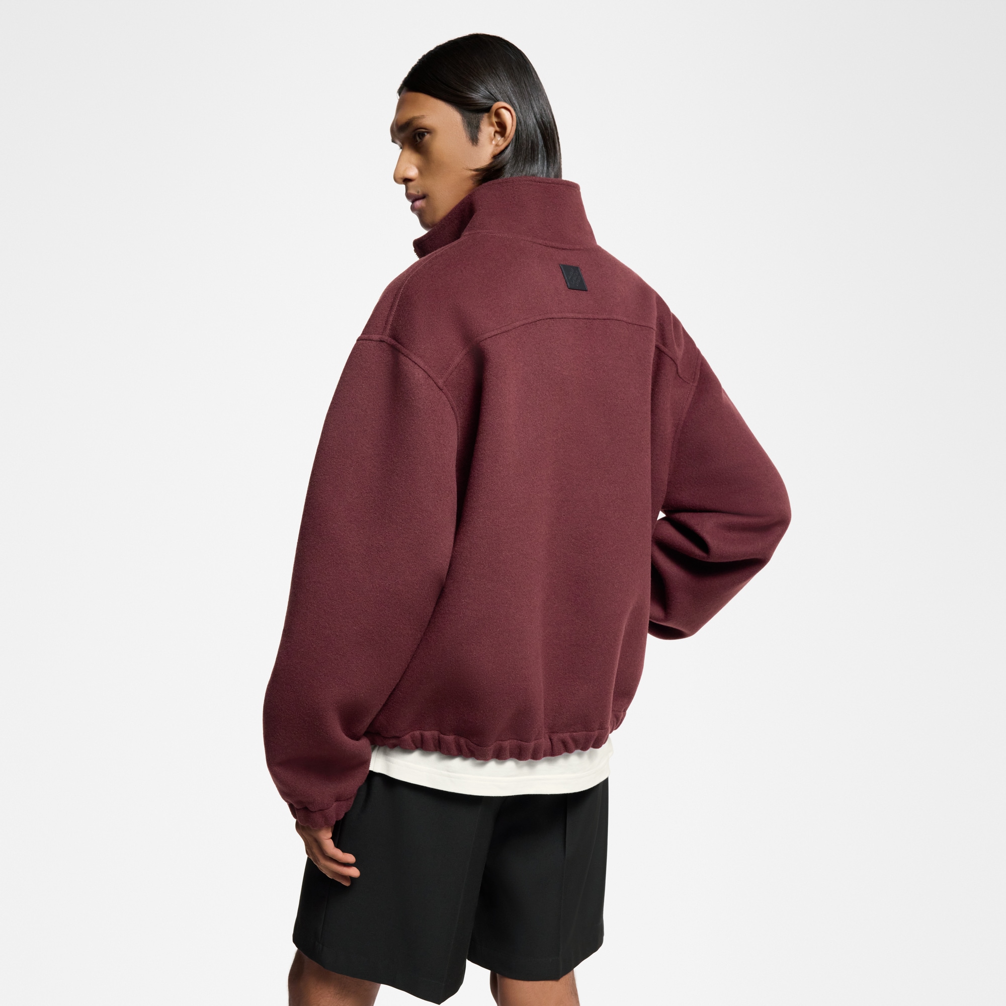 Double Face Wool-Silk Blend Pullover  in Men
