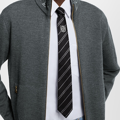 Ecu Stripes Tie . in Men's Accessories Ties and Pocket Squares collections by Louis Vuitton (Product zoom)