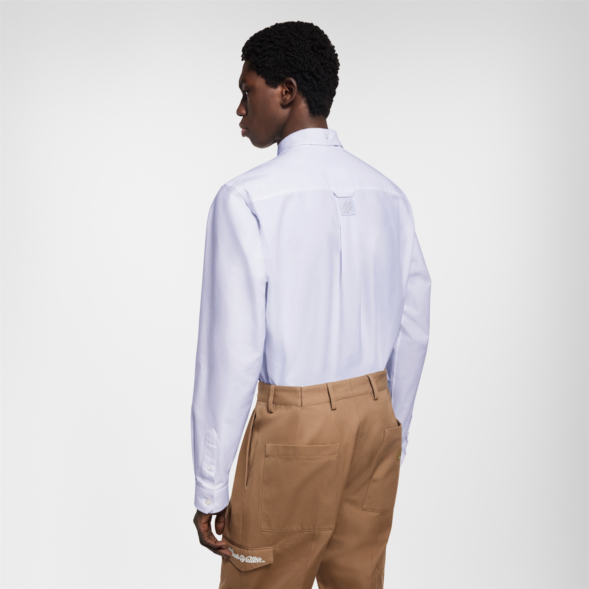 Embellished Long-Sleeved Cotton Shirt  in Men