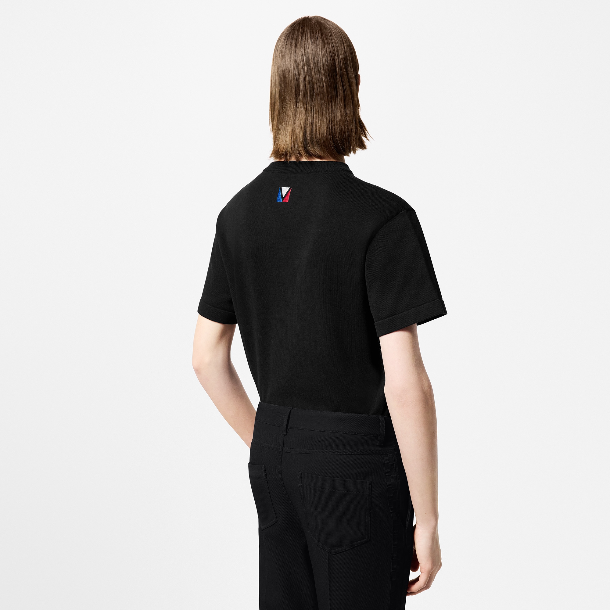 Embellished Short-Sleeved Cotton Crewneck  in Men