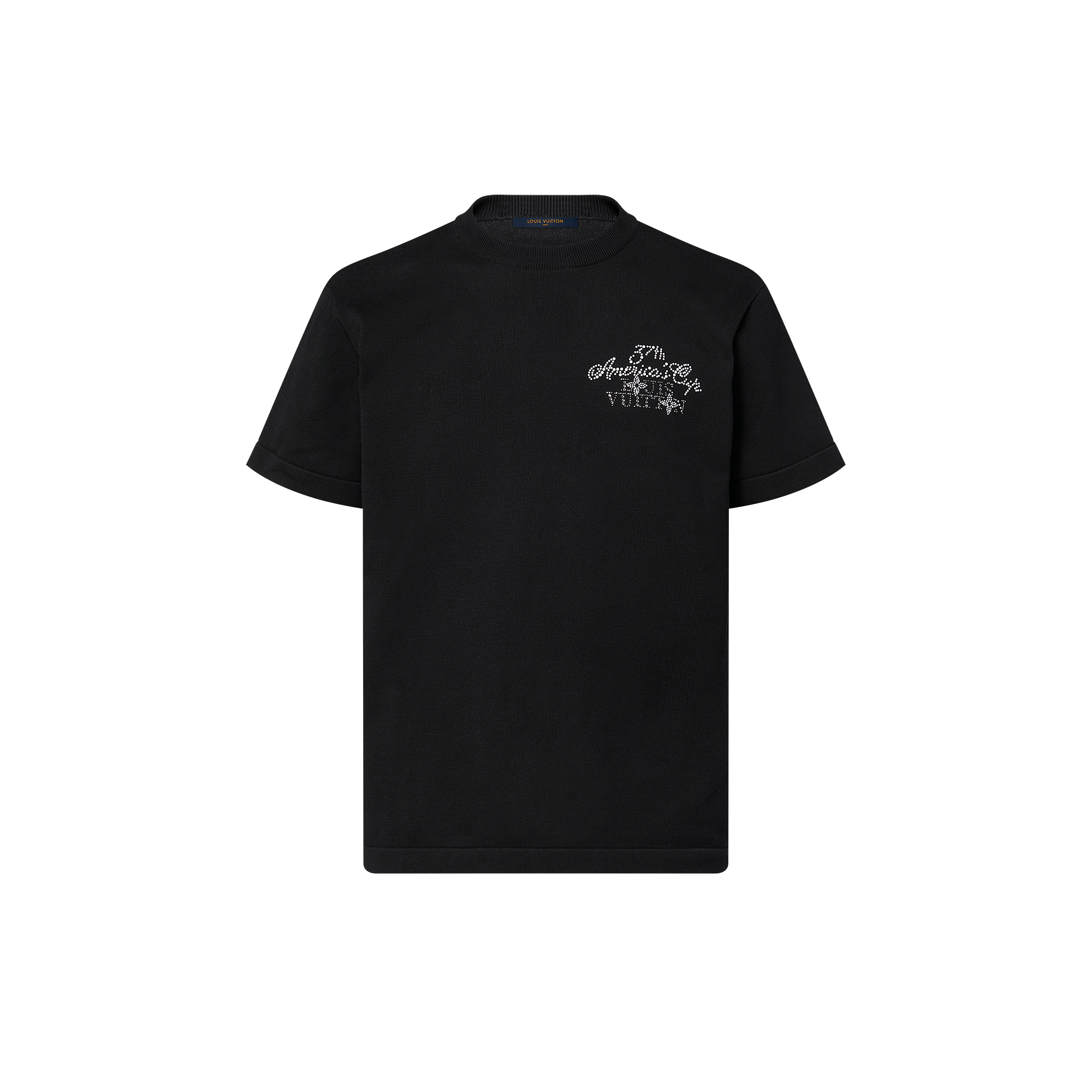 Embellished Short-Sleeved Cotton Crewneck  in Men