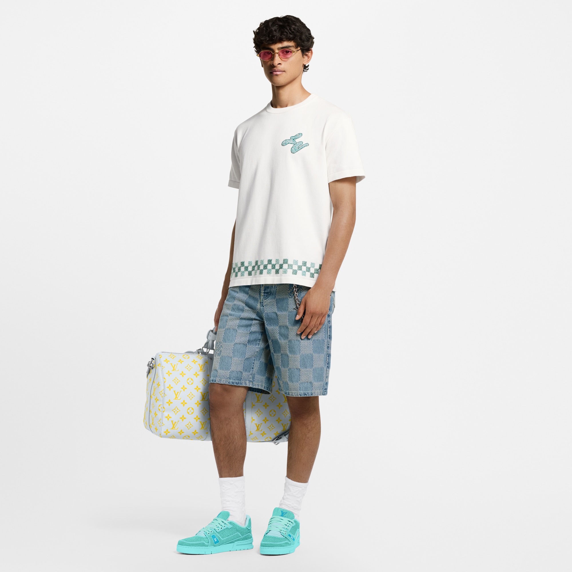 Embellished Short-Sleeved Crewneck  in Men