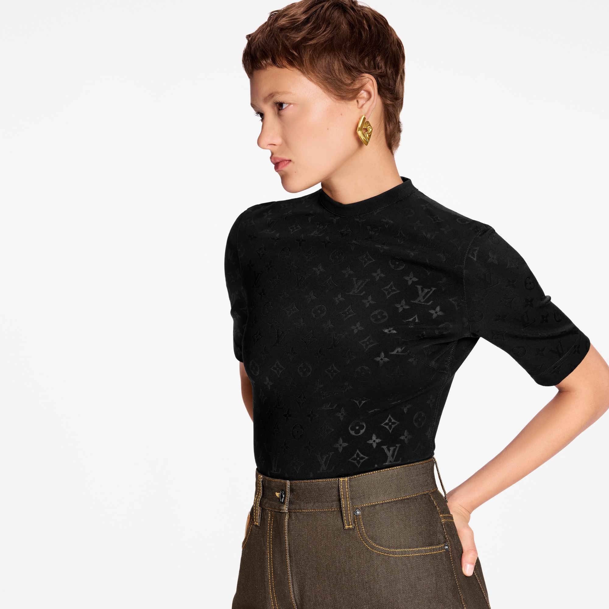 Embossed Monogram Top  in Women