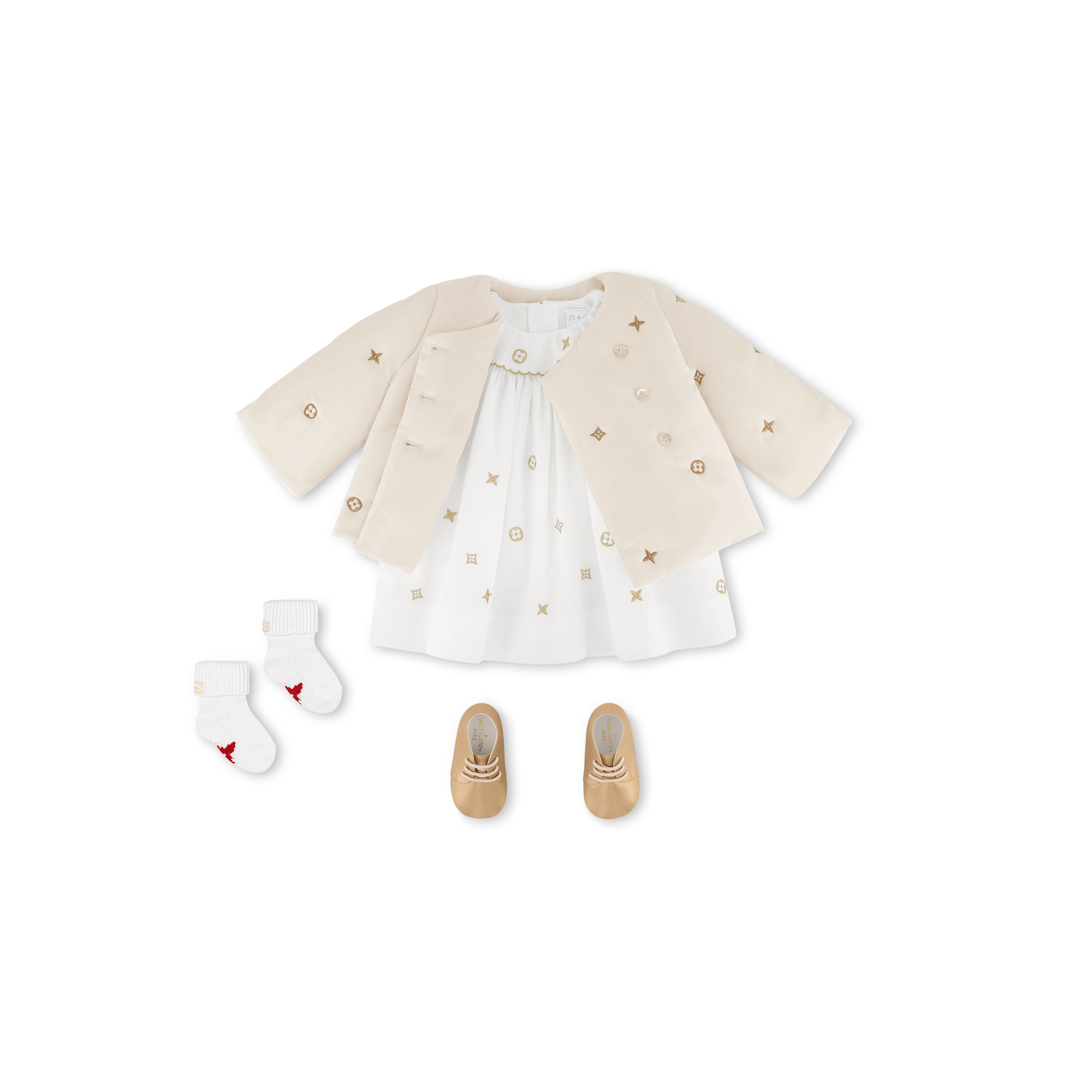 Embroidered Beanie and Mittens Set . in Gifts