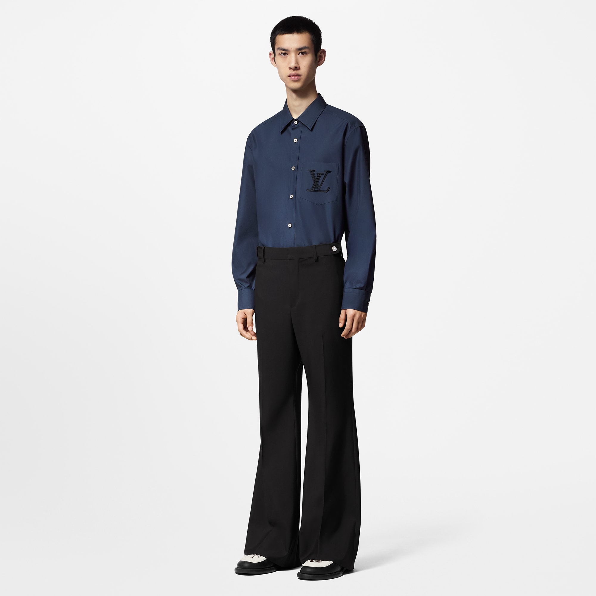 Embroidered Long-Sleeved Cotton Shirt

  in Men