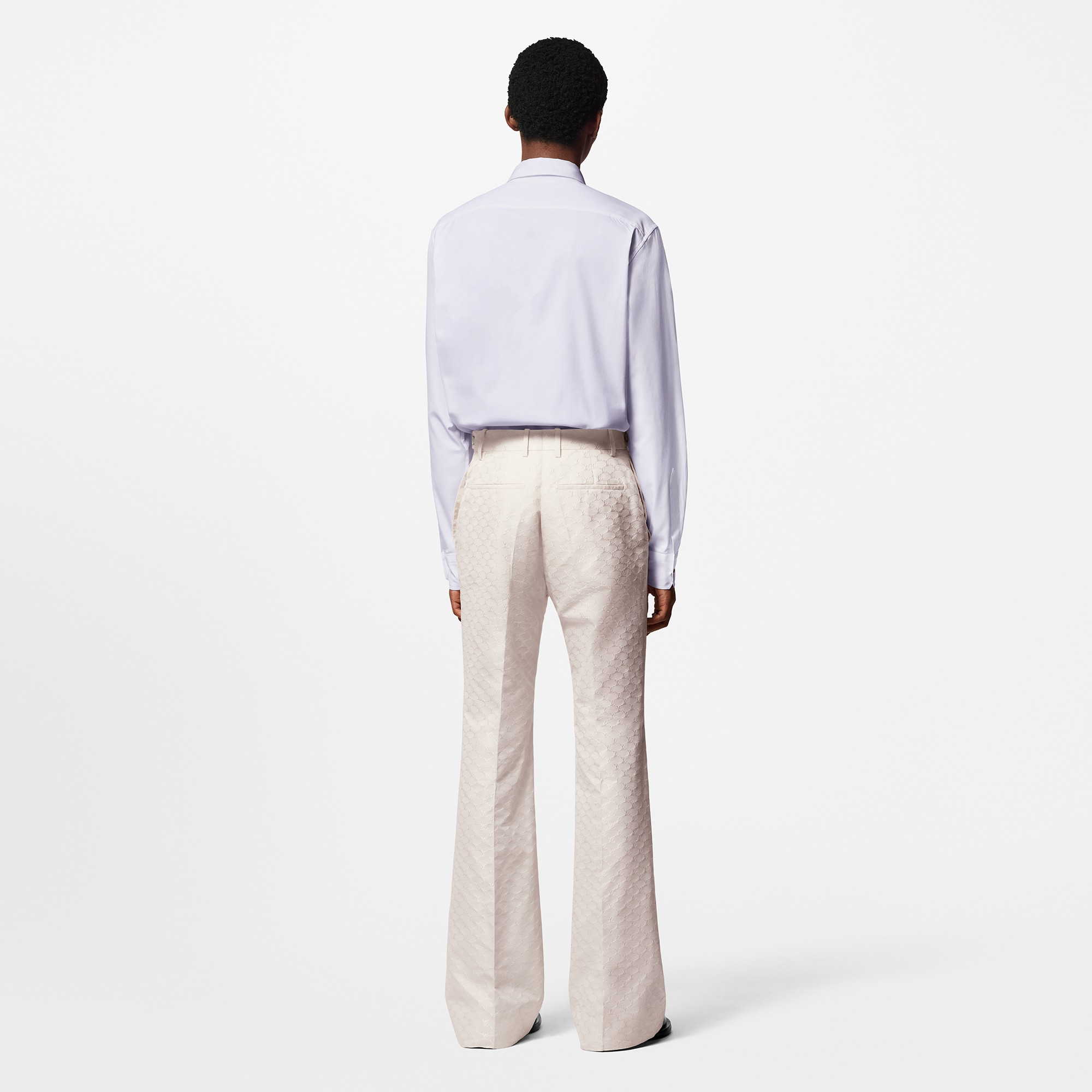 Embroidered Long-Sleeved Cotton Shirt  in Men