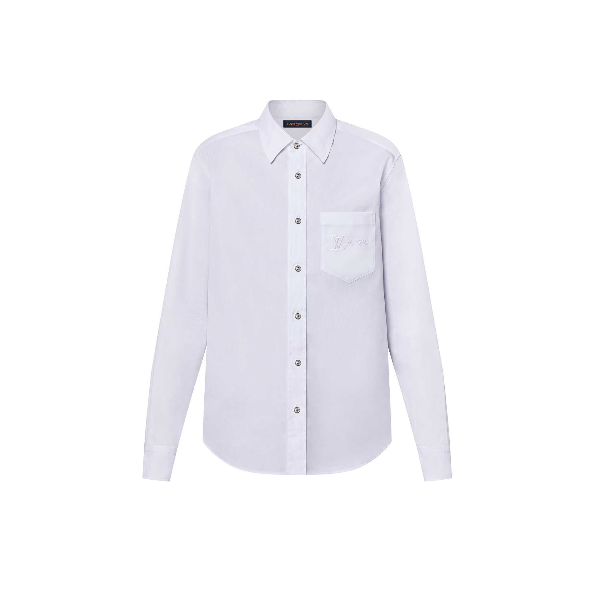 Embroidered Long-Sleeved Cotton Shirt  in Men