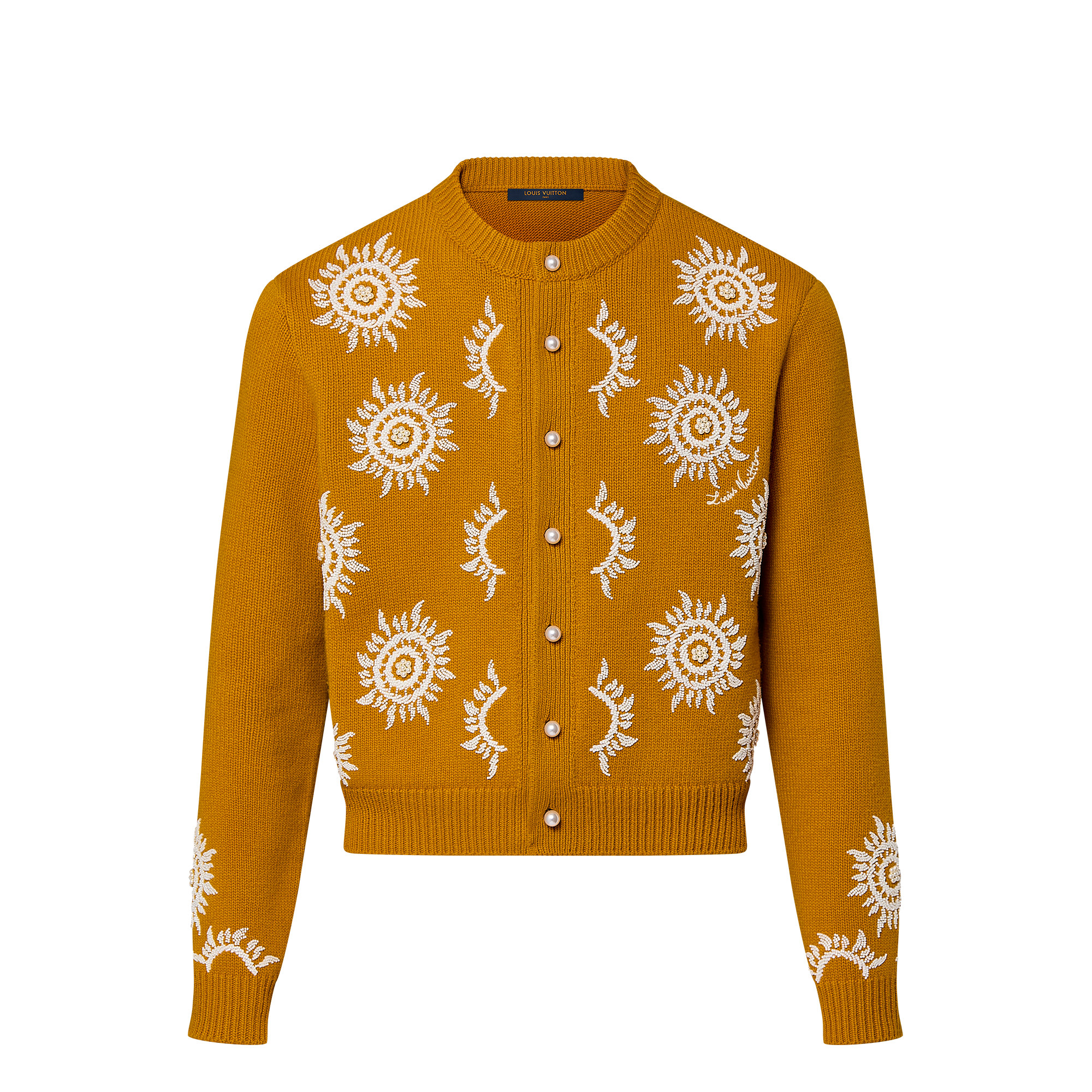 Embroidered Merino Wool Cardigan  in Men