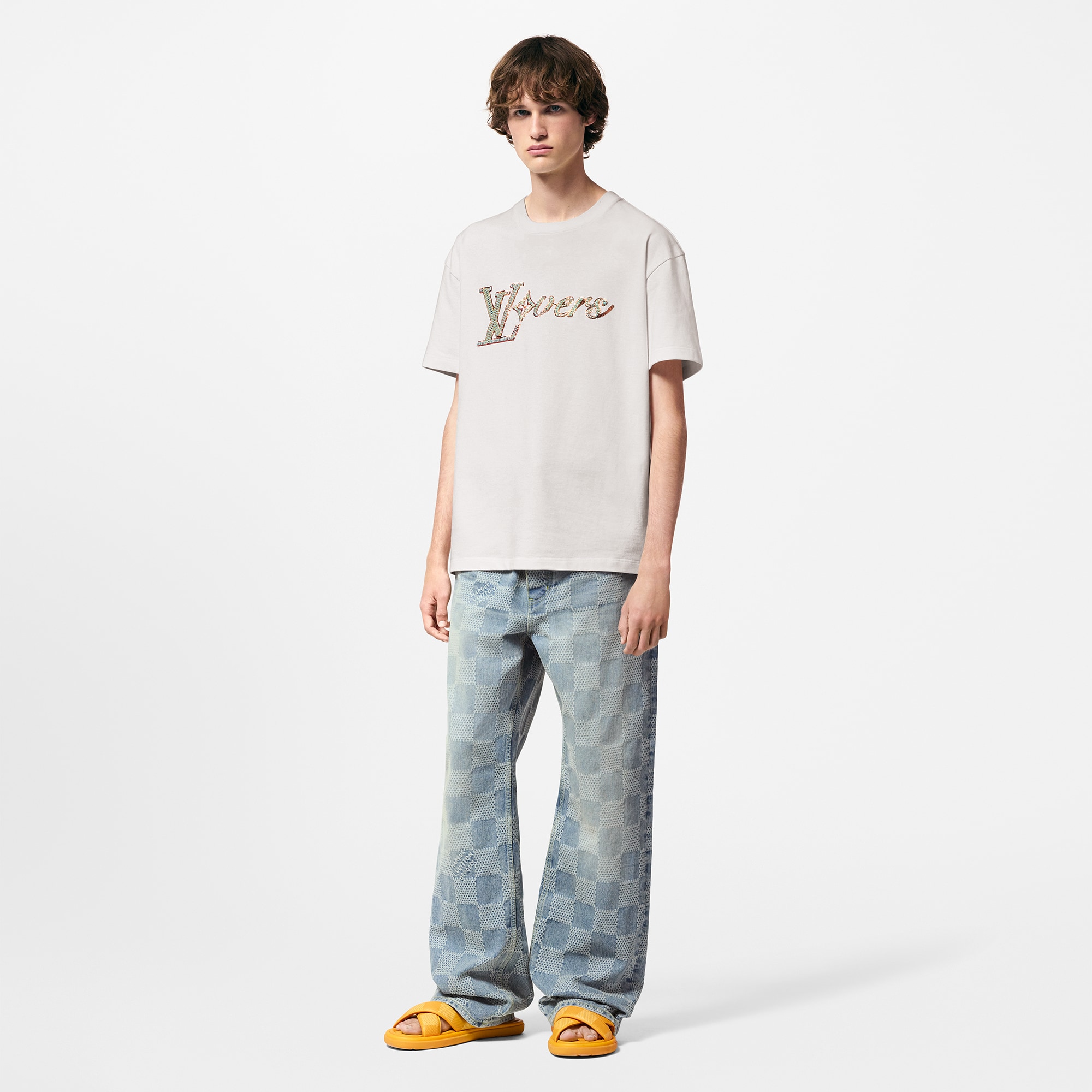 Embroidered Short-Sleeved T-Shirt  in Men