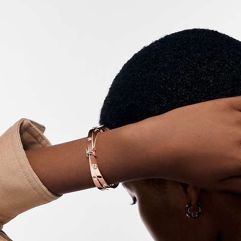 Empreinte Double Bangle, Pink Gold and Diamonds in Jewellery's Categories All Fine Jewellery collections by Louis Vuitton (Product zoom)