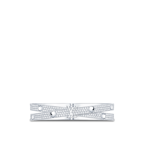 Empreinte Double Bangle, White Gold and Diamonds in Jewellery's Categories Bracelets collections by Louis Vuitton (Product zoom)