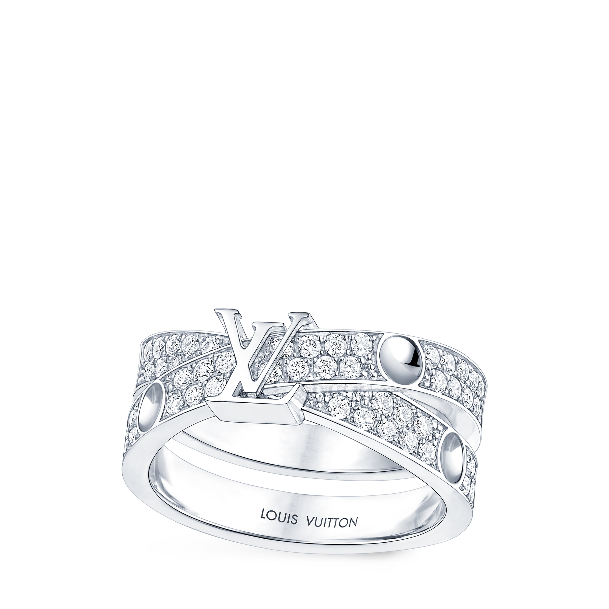 Empreinte Double Ring, White Gold and Diamonds  in Jewellery