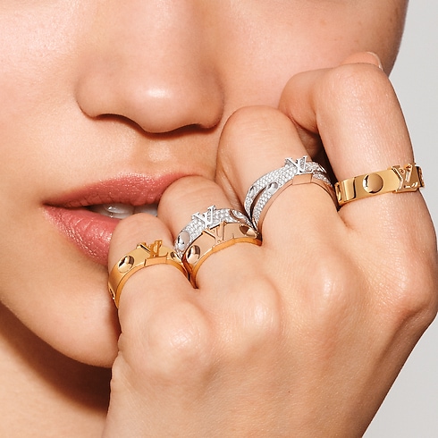 Empreinte Double Ring, White Gold and Diamonds in Jewellery's Categories All Fine Jewellery collections by Louis Vuitton (Product zoom)