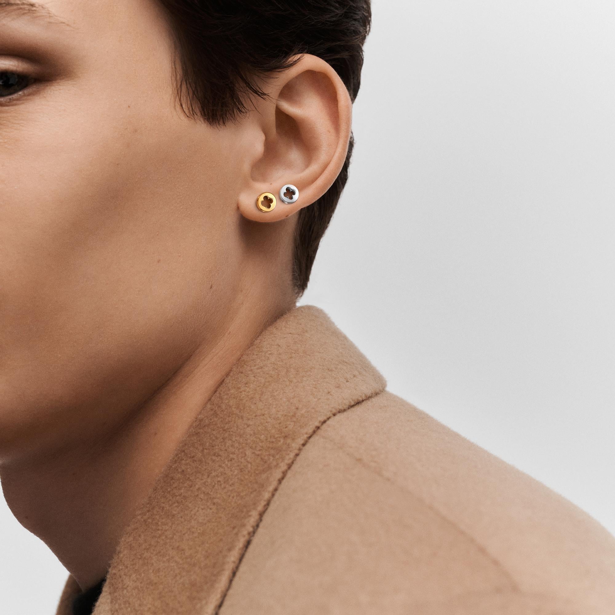 Empreinte Ear Studs, White Gold  in Jewellery