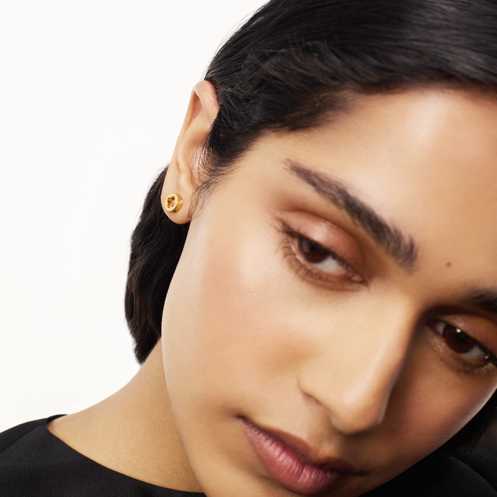 Empreinte Ear Studs, Yellow Gold  in Jewellery