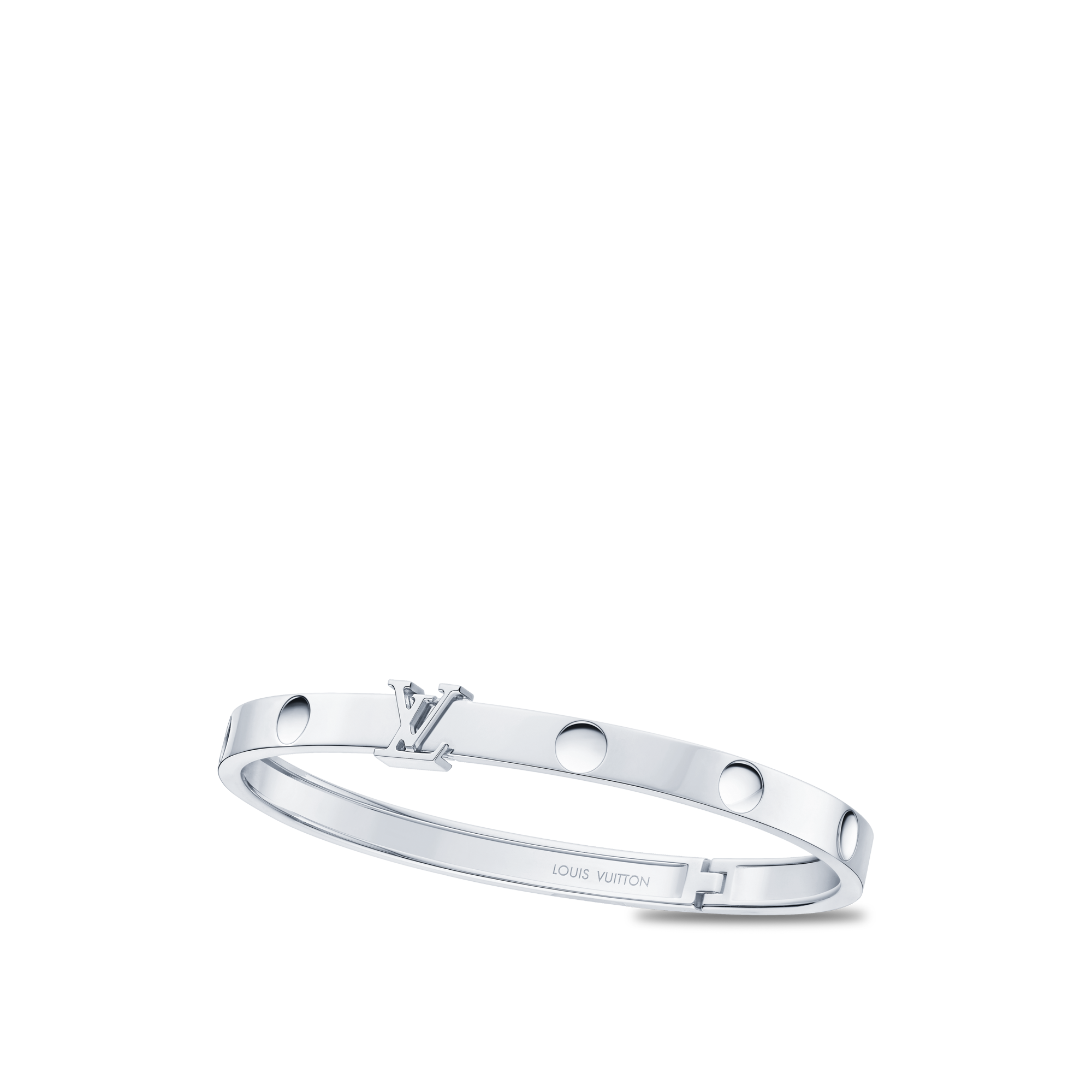 Empreinte Medium Bangle, White Gold  in Les Extraordinaires