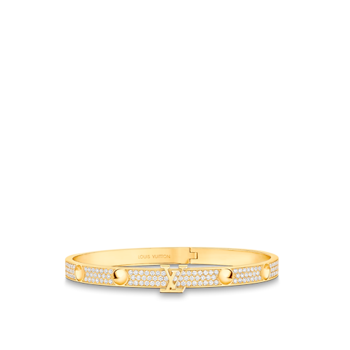 Empreinte Medium Bangle, Yellow Gold and Diamonds in Jewellery's Categories All Fine Jewellery collections by Louis Vuitton (Product zoom)