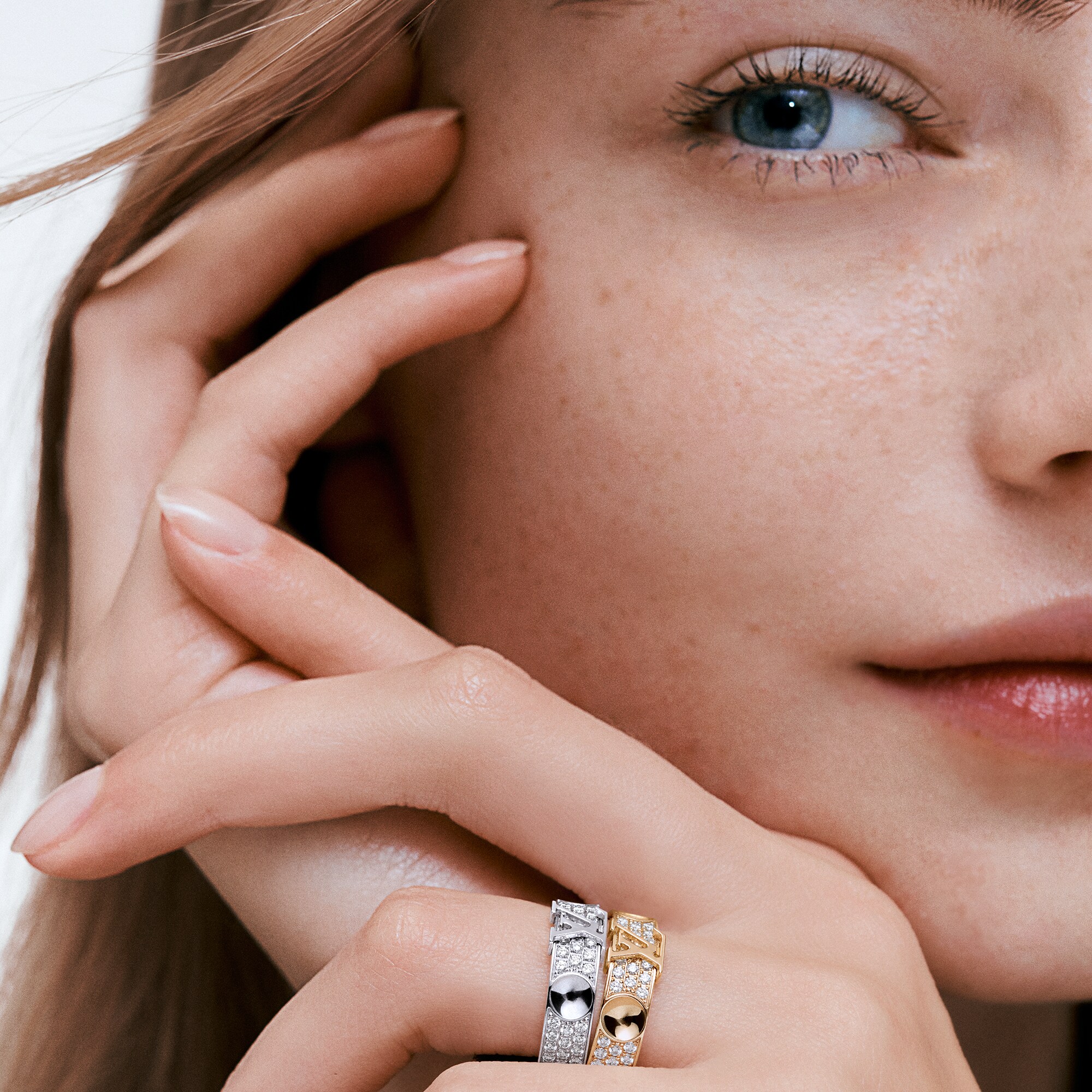 Empreinte Medium Ring, Yellow Gold and Diamonds  in Jewellery