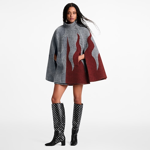 Flame Jacquard Cape in Women's Ready-to-Wear Coats and Jackets collections by Louis Vuitton (Product zoom)