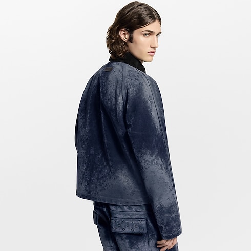 Flocked Denim Jacket With Monogram Details in Men's Ready-to-Wear Outerwear and Coats collections by Louis Vuitton (Product zoom)