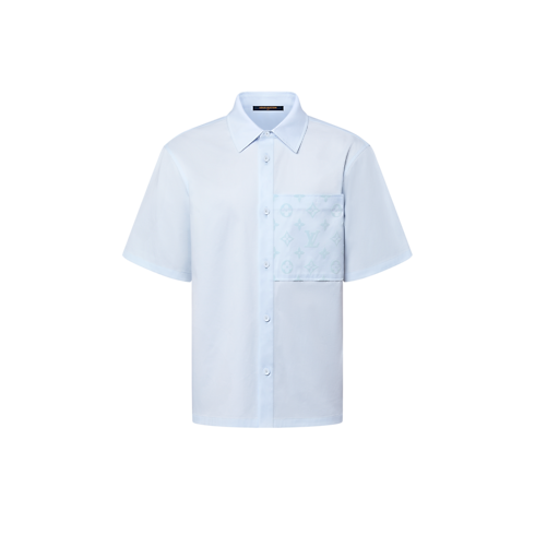 Flocked Short-Sleeved Cotton Shirt in Men's Ready-to-Wear Shirts collections by Louis Vuitton (Product zoom)