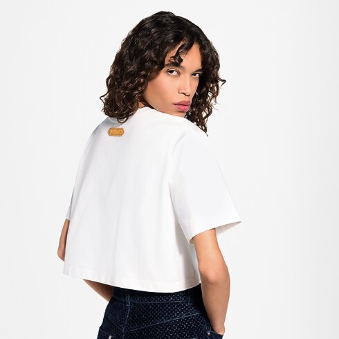 Flocked Signature Crop Top
cropped worn view