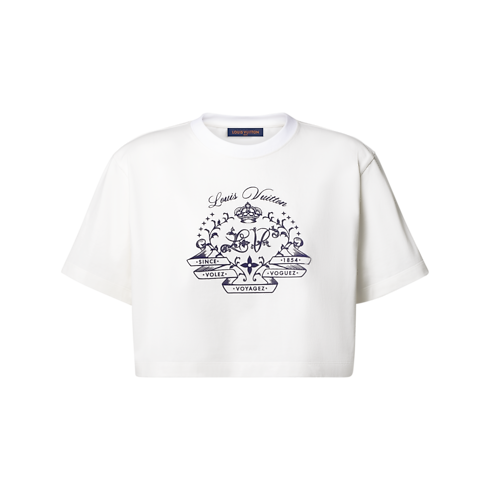 Flocked Signature Crop Top
front view