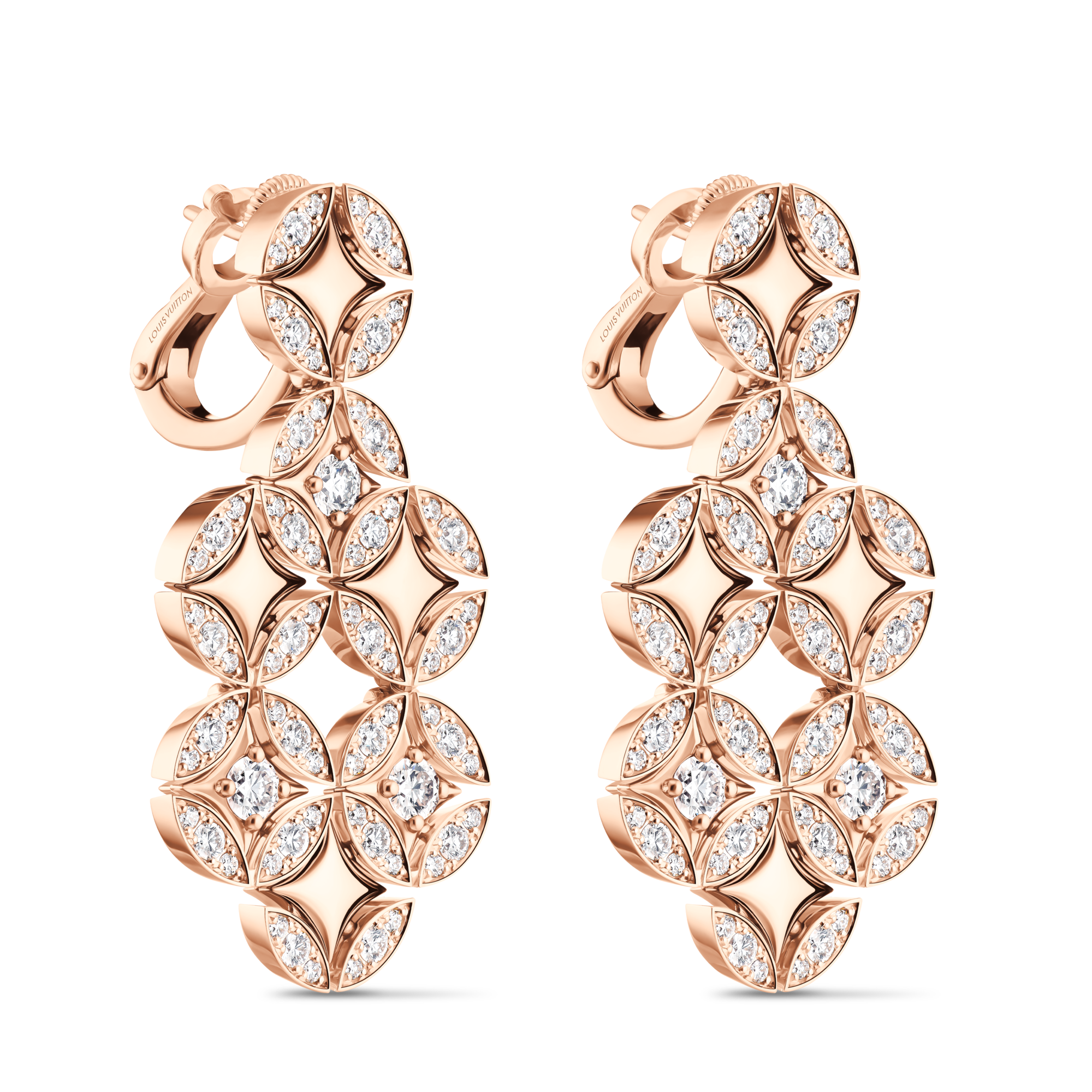Galaxie Earrings, Rose Gold and Diamonds  in Les Extraordinaires