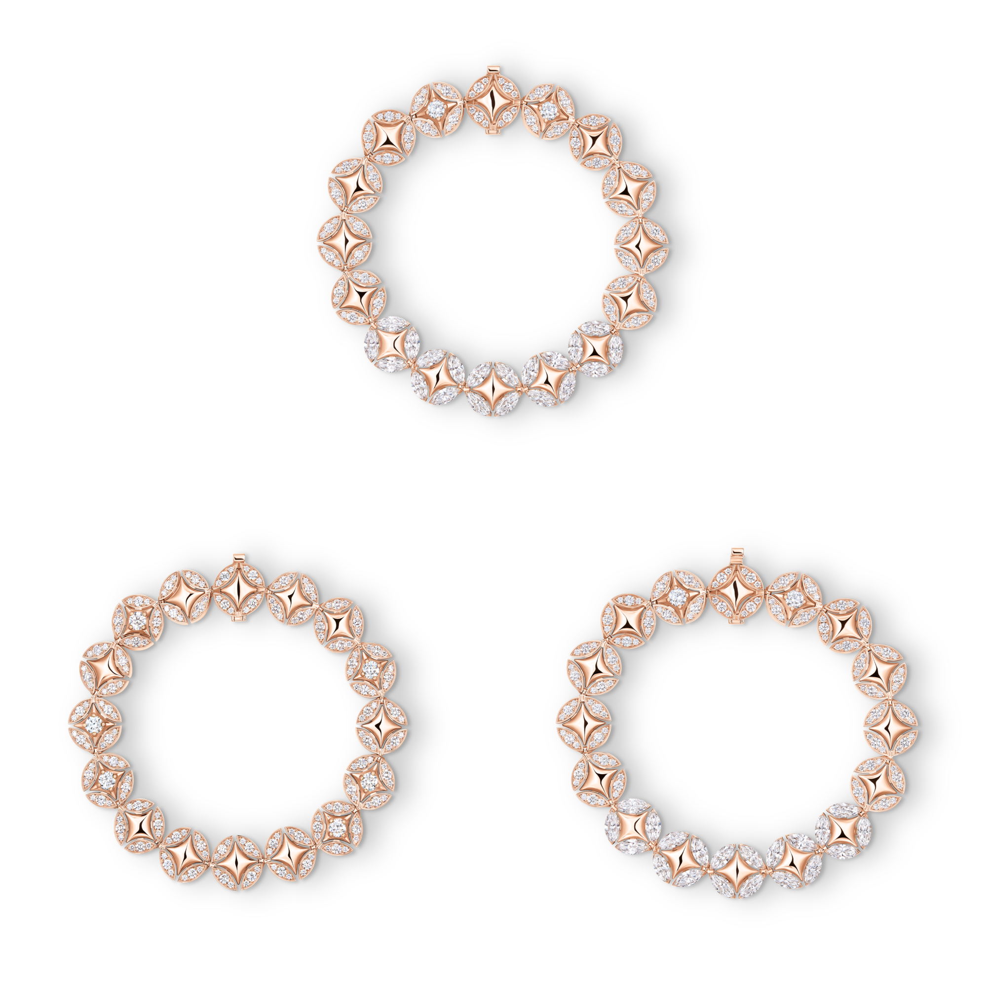 Galaxie Long Necklace, Rose Gold and Diamonds  in Les Extraordinaires