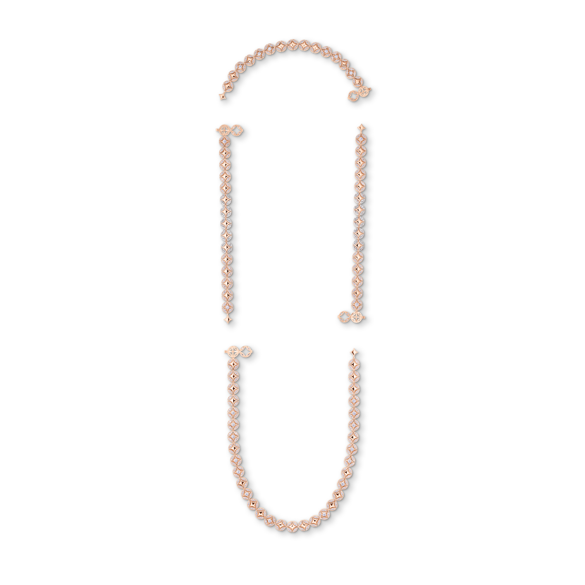 Galaxie Long Necklace, Rose Gold and Diamonds  in Les Extraordinaires