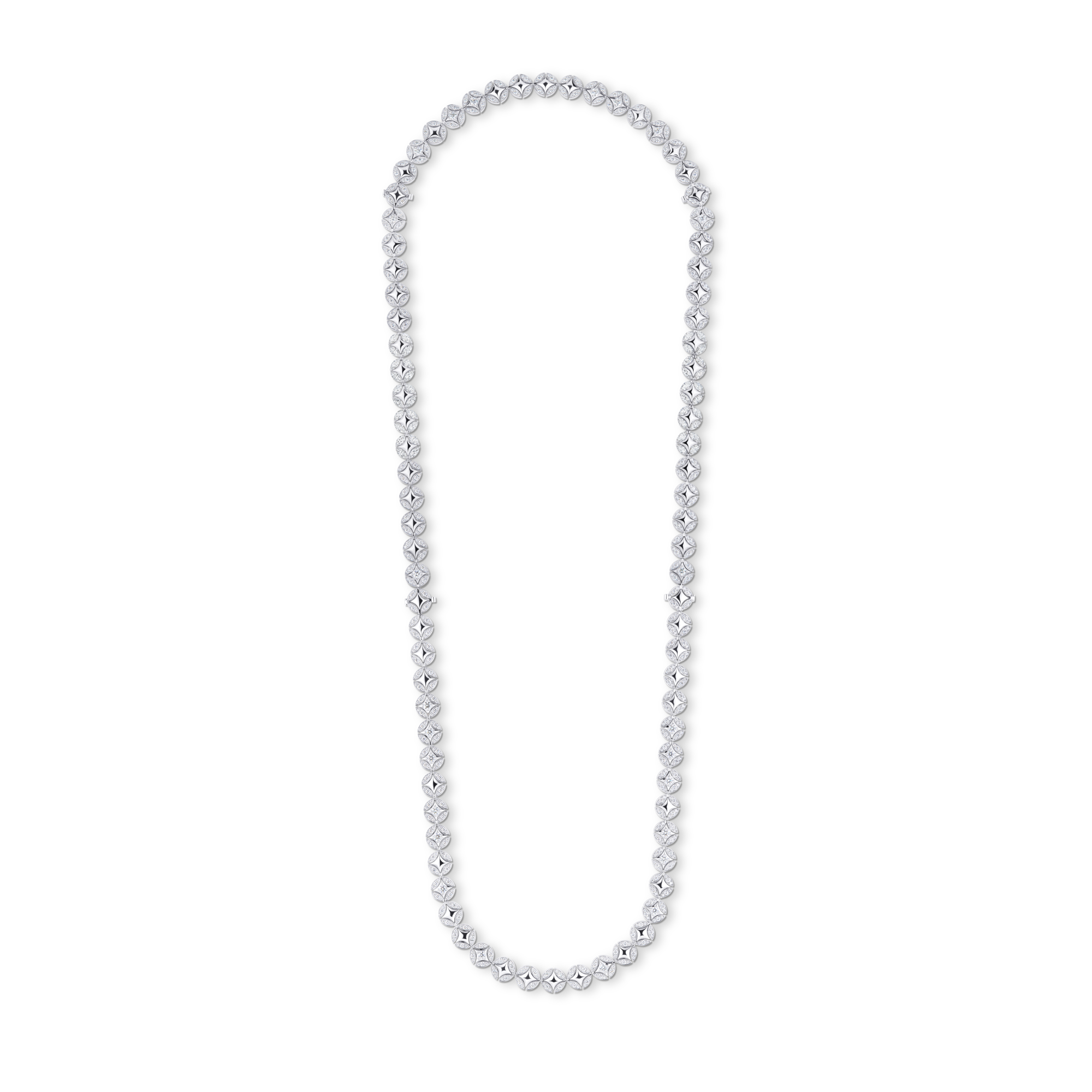 Galaxie Long Necklace, White Gold and Diamonds  in Les Extraordinaires