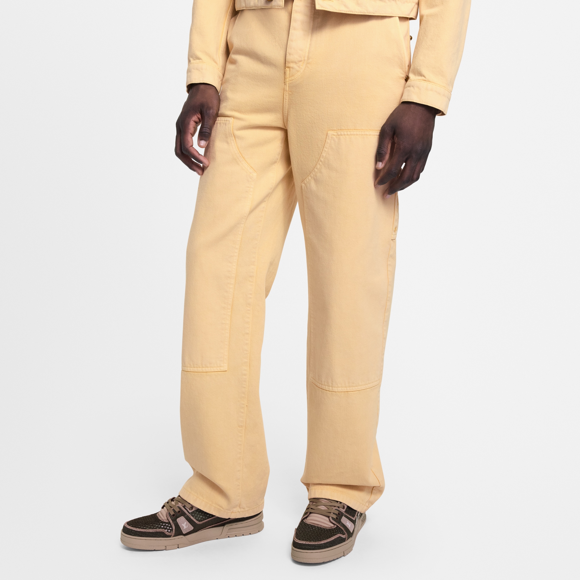 Garment-Dyed Denim Carpenter Pants  in Men