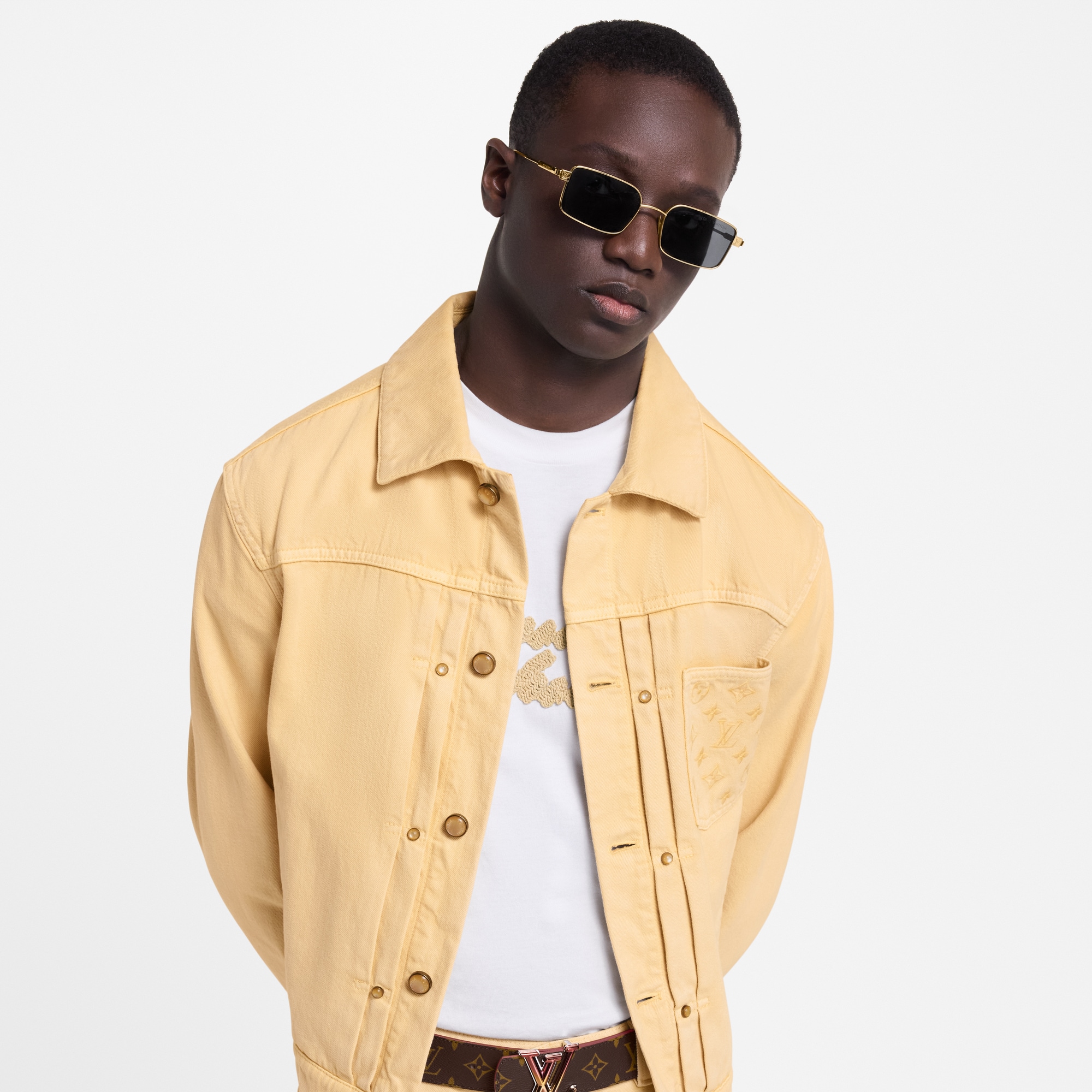 Garment-Dyed Denim Type II Trucker Jacket   in Men
