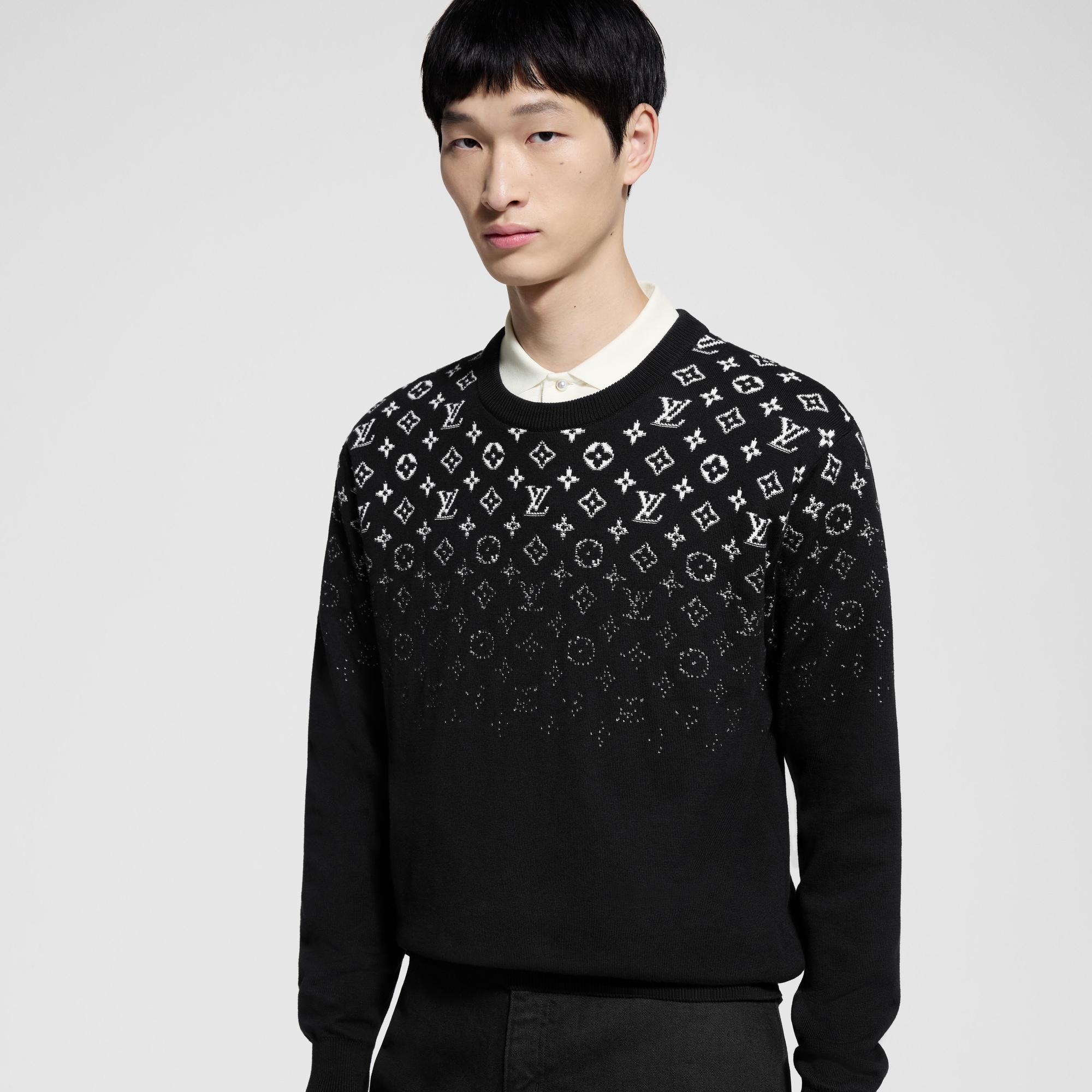 Gradient Cotton Crewneck  in Men