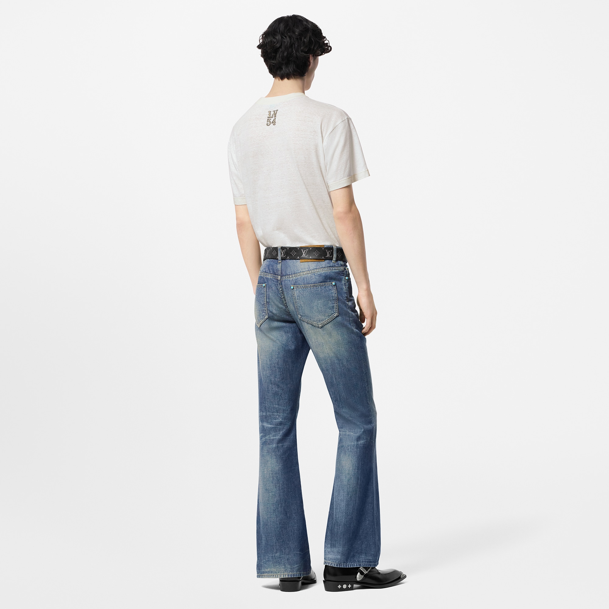 Graphic Cotton And Linen-Blend T-Shirt  in Men