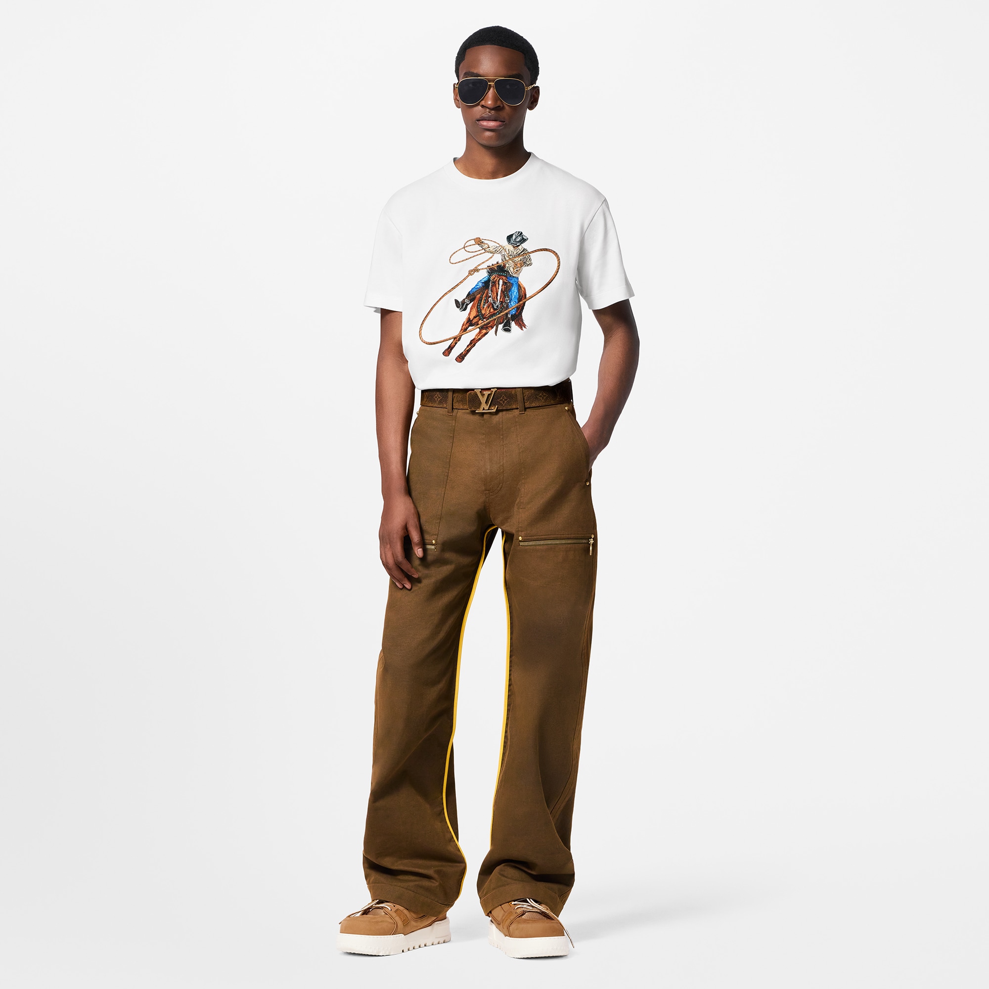 Graphic Embroidered Cotton T-Shirt  in Men