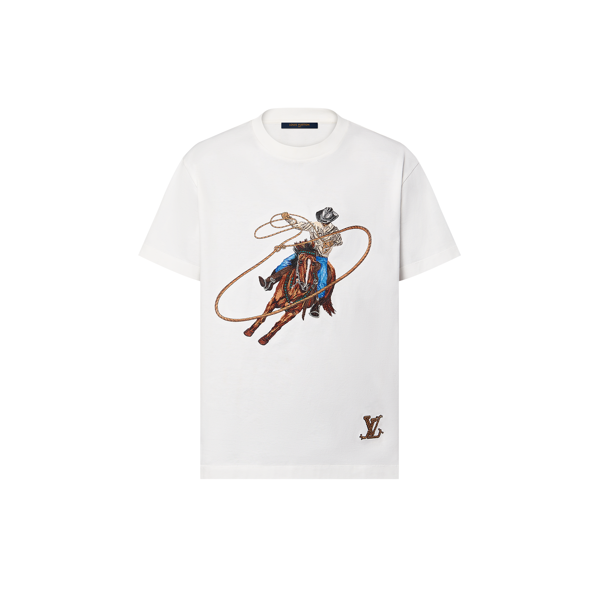 Graphic Embroidered Cotton T-Shirt  in Men