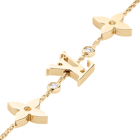 Idylle Blossom Monogram Bracelet, Yellow Gold and Diamonds in Jewellery's Categories All Fine Jewellery collections by Louis Vuitton (Product zoom)