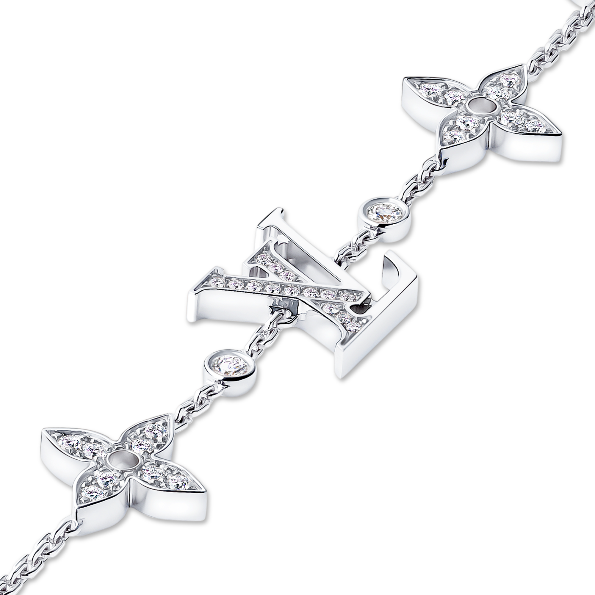 Idylle Blossom Multi-Motif Bracelet, White Gold and Diamonds  in Jewellery