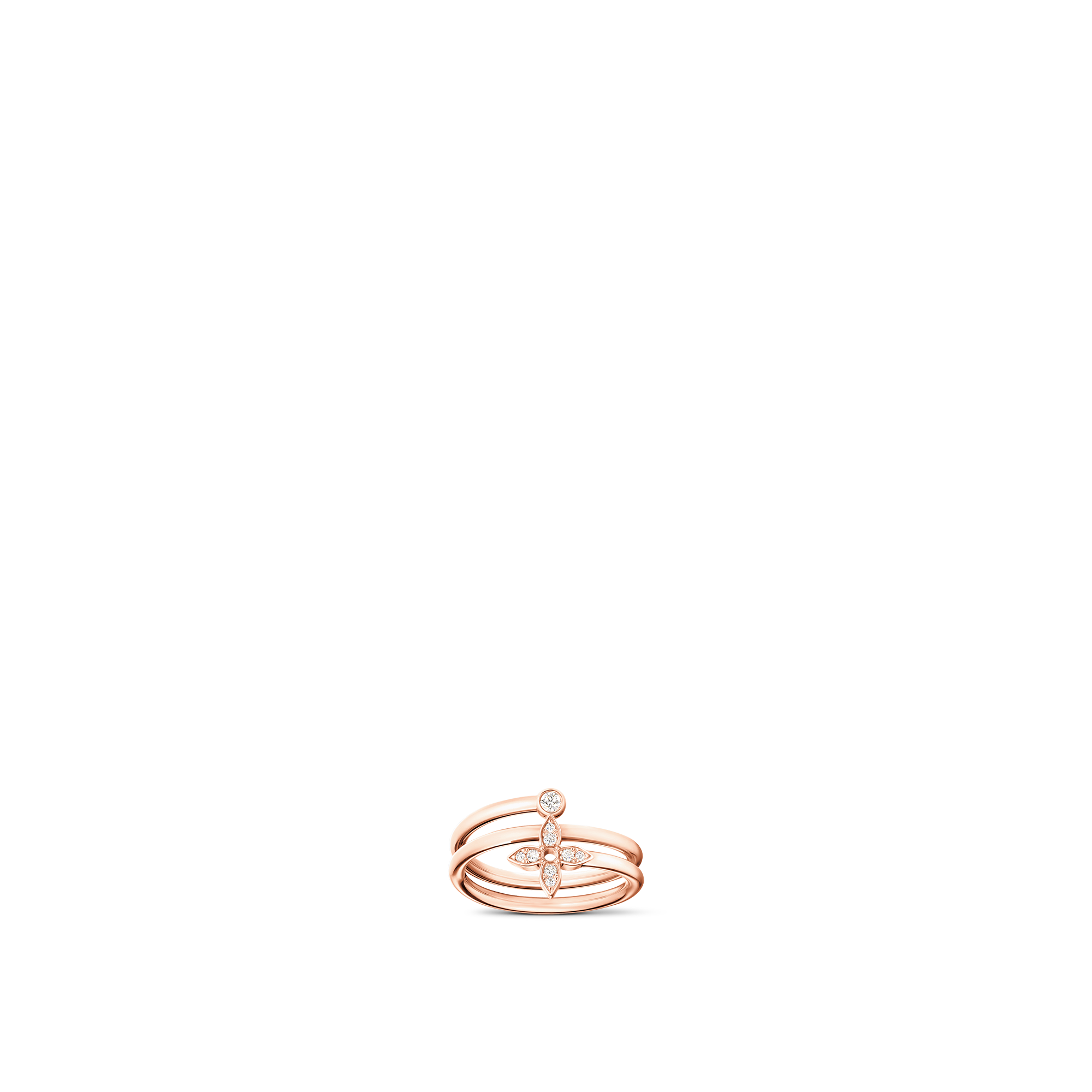 Idylle Blossom Multi Ring, Pink Gold and Diamonds  in Jewellery