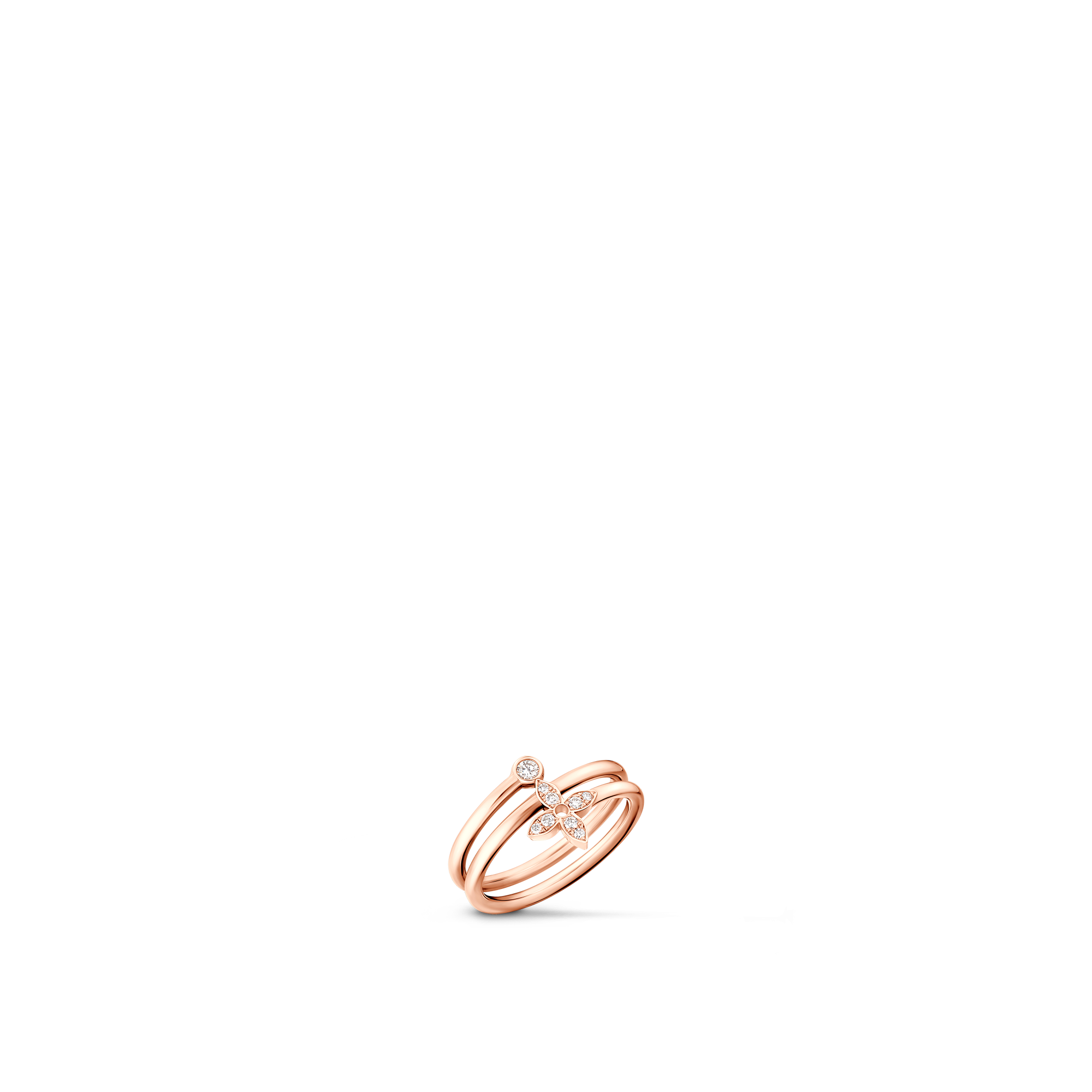 Idylle Blossom Multi Ring, Pink Gold and Diamonds  in Jewellery